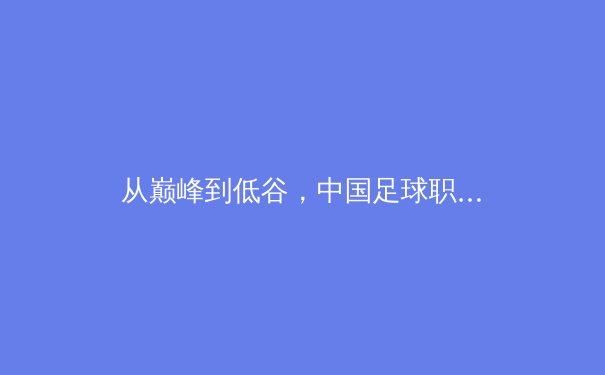 从巅峰到低谷，中国足球职业联赛的阵痛与转型——深度解析金元时代退潮后的联赛新生态 - 2
